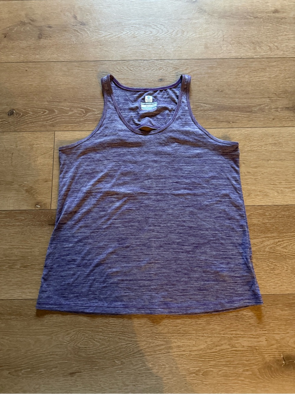 Women's Purple Marled Racerback Tank Top - Lightweight Comfort